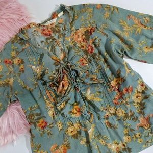 Denim&Supply Ralph Lauren Fall Floral Peasant Top